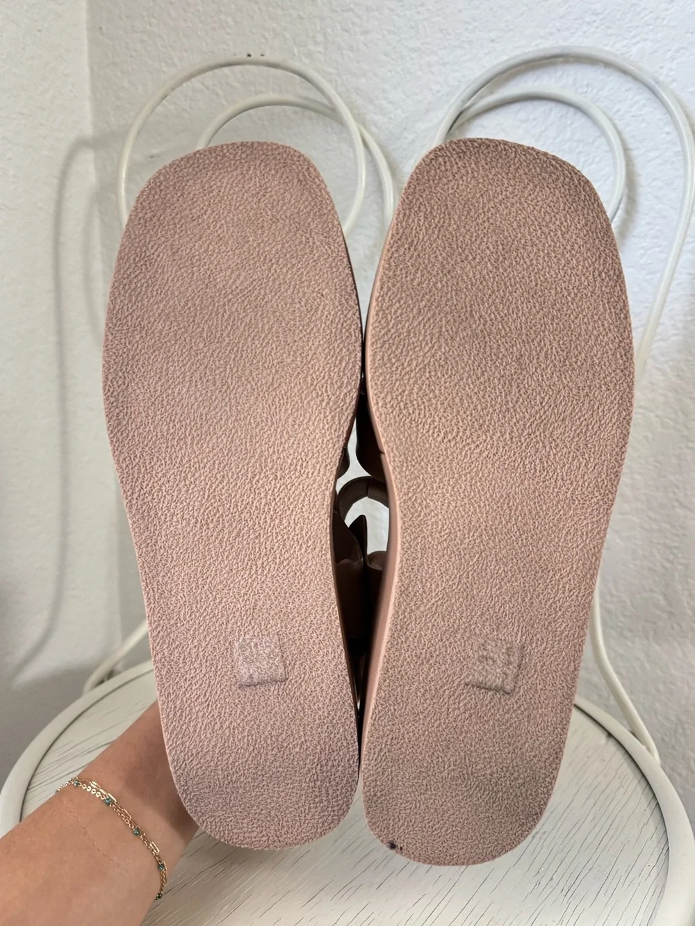 Pilcro Anthropologie Taupe Leather Fisherman Platform Sandals Caged Size 41